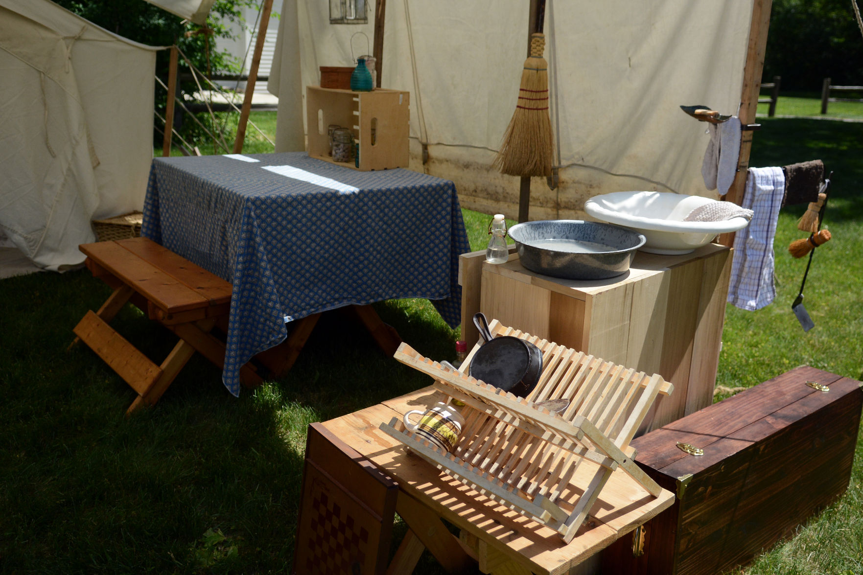 Historical reenactment at Indian Agency House